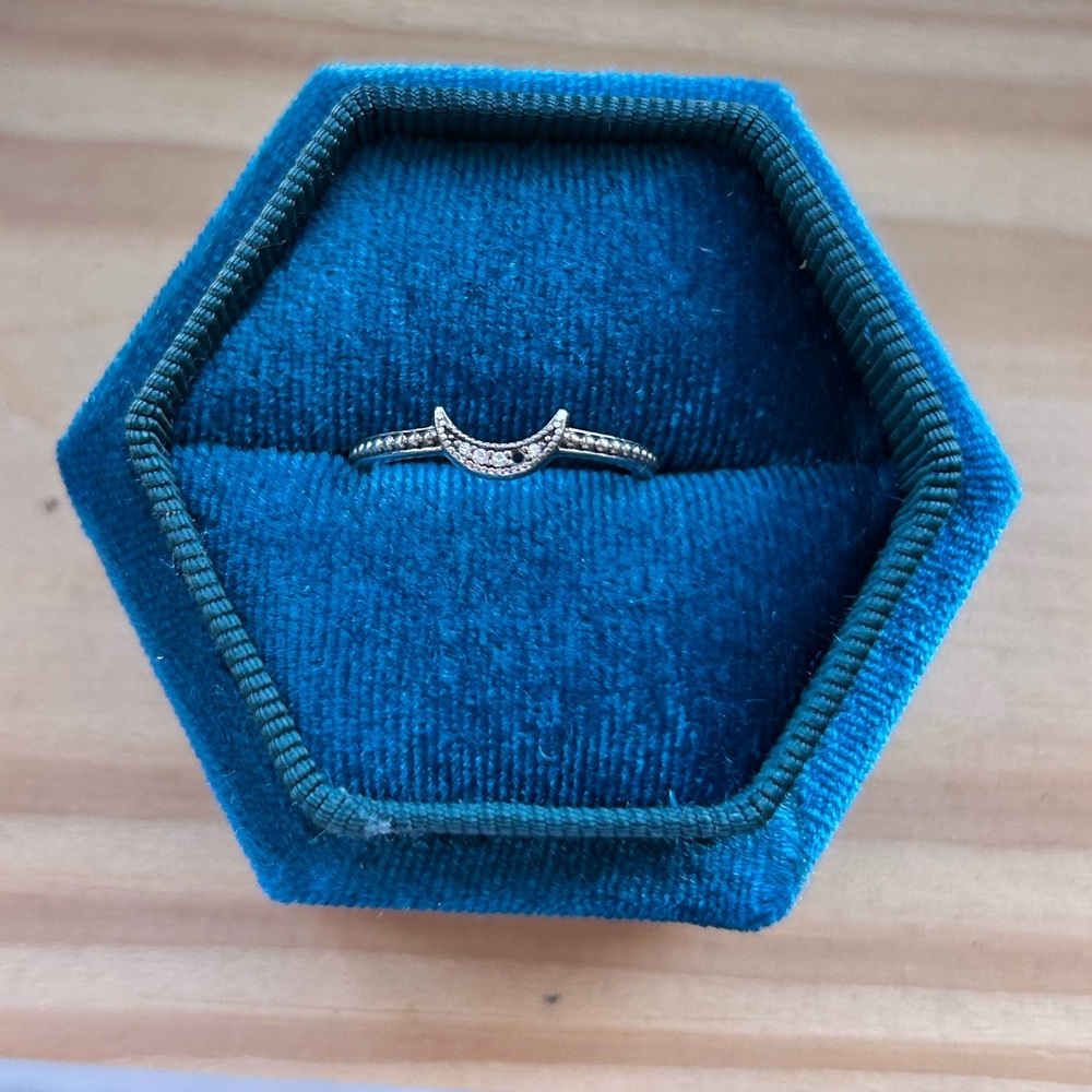 Pandora Crescent Moon Ring